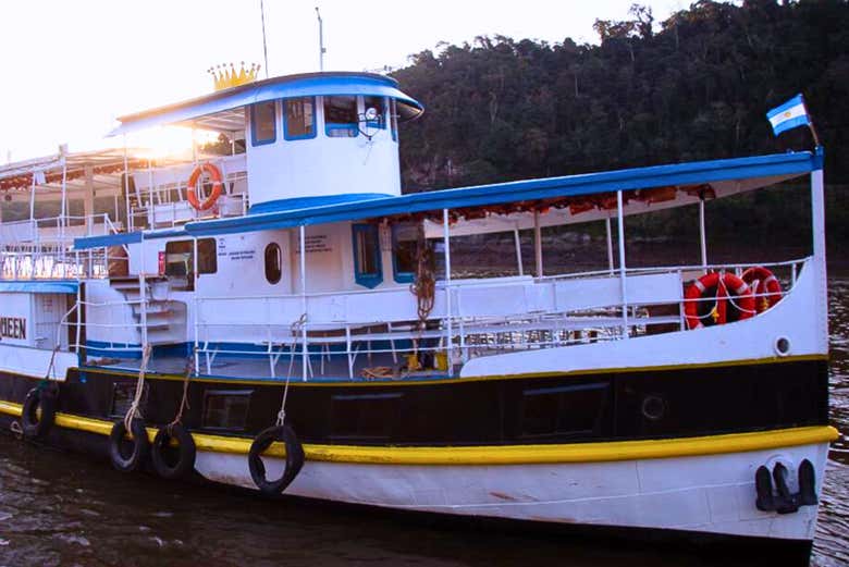 La barca durante la traversata