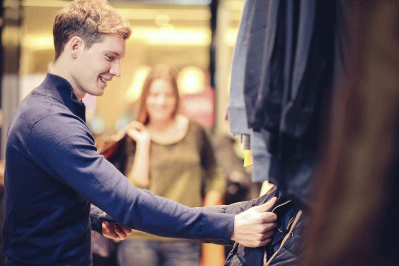 Enjoying a day out shopping
