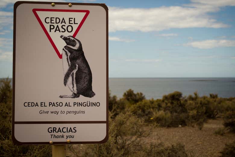 A sign inside the reserve