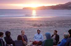 Meditación al atardecer en Puerto Pirámides
