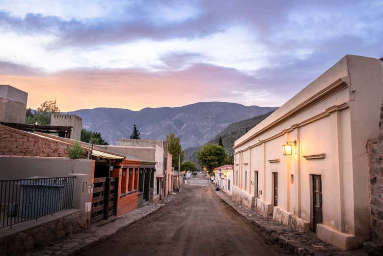 Nightfall in Purmamarca's streets