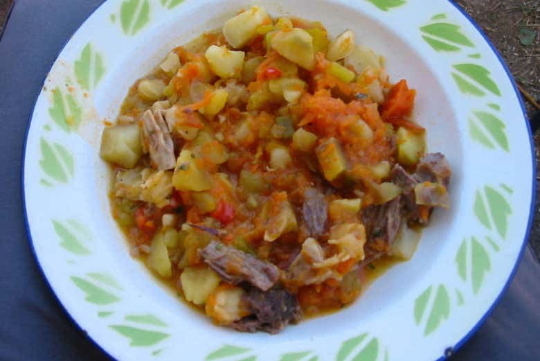 A meal in the community of Hornaditas