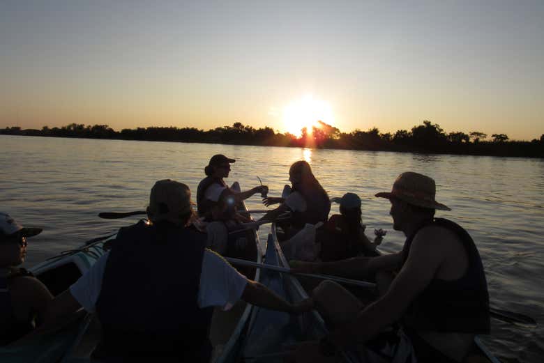 Entardecer no pântano Jaaukanigás