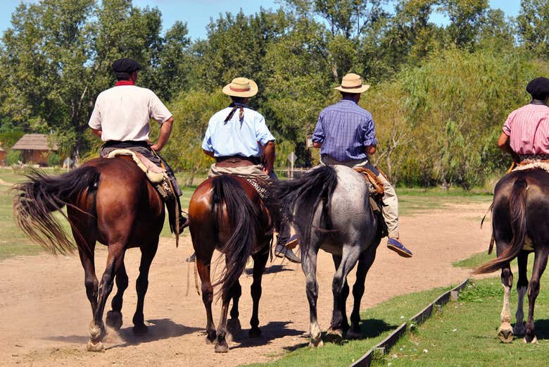 Gaucho-style horse riding