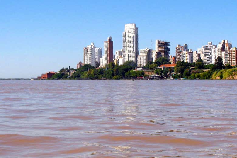 Rosario seen from the boat