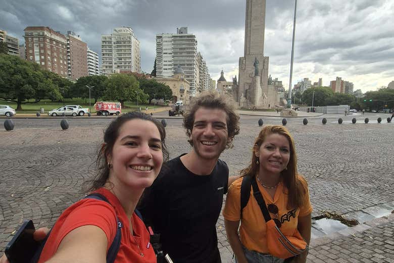 Disfrutando del free tour por Rosario