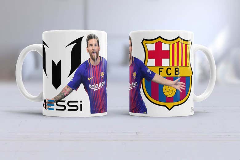 Taza con la imagen de Leo Messi