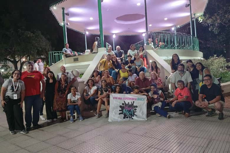 ¡Momento foto in Plaza 9 de Julio!
