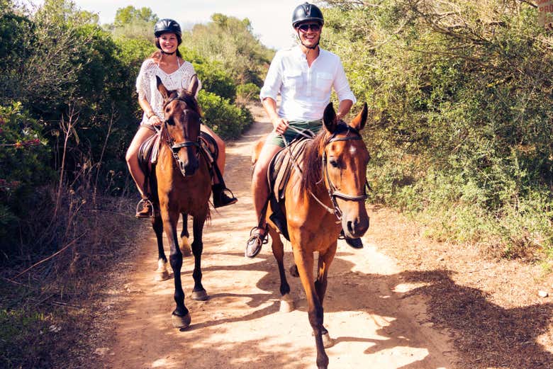 Couple riding in the San Lorenzo Reserve