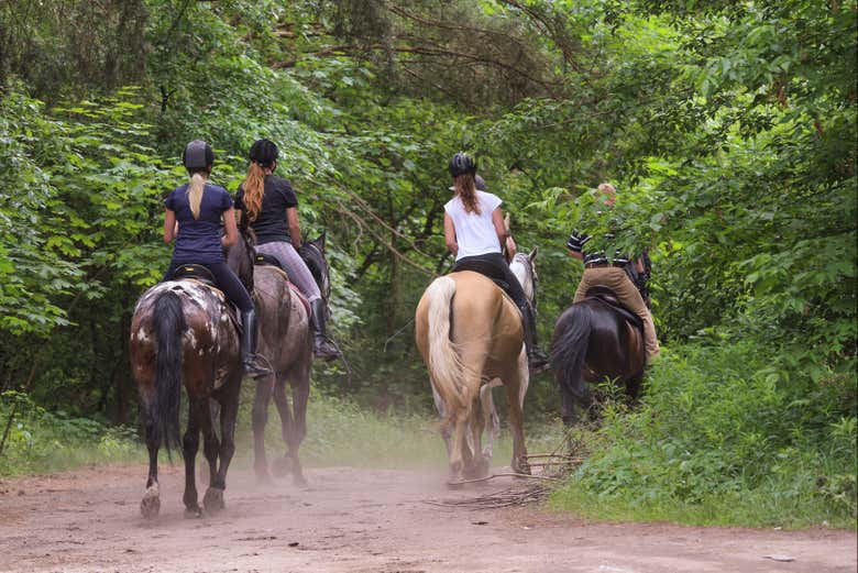 Horseback riding in the San Lorenzo Reserve