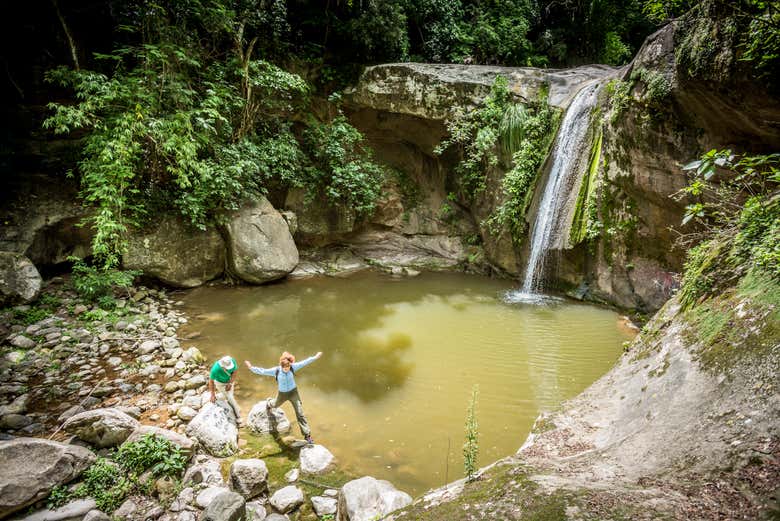 Pass by rivers, pools and waterfalls