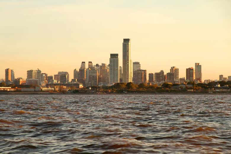 See Buenos Aires from the Plata River