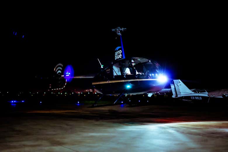 Night ride over Buenos Aires