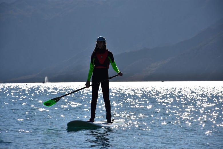 Pratiquez le paddle sur le barrage de Dique Punta Negra