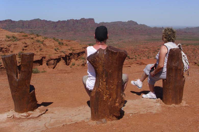 Contemplando la Sierra de las Quijadas