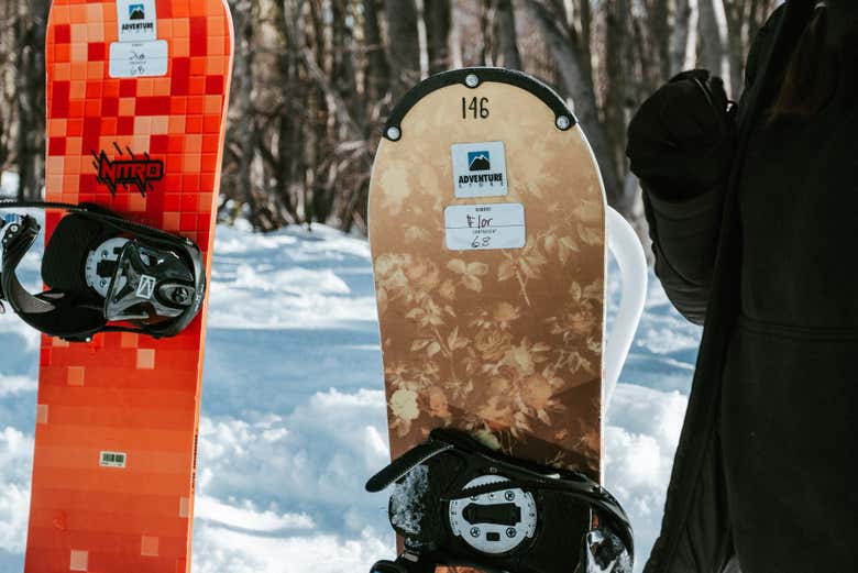 Podréis alquilar tablas de snowboard