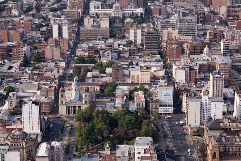 Bird's eye view of San Miguel de Tucumán 