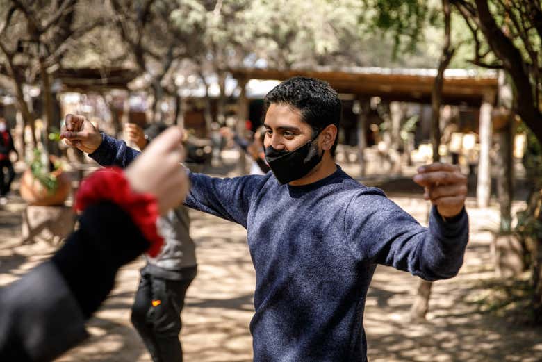 Disfrutando de los bailes santiagueños