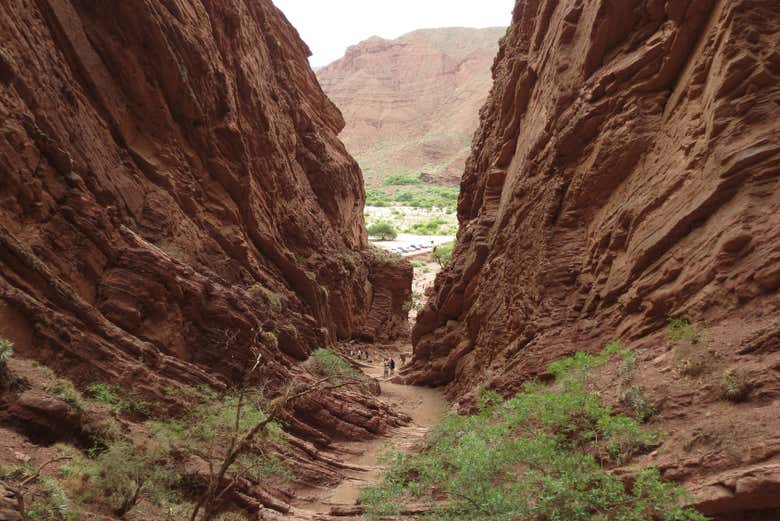 Vista desde dentro de la Garganta del Diablo