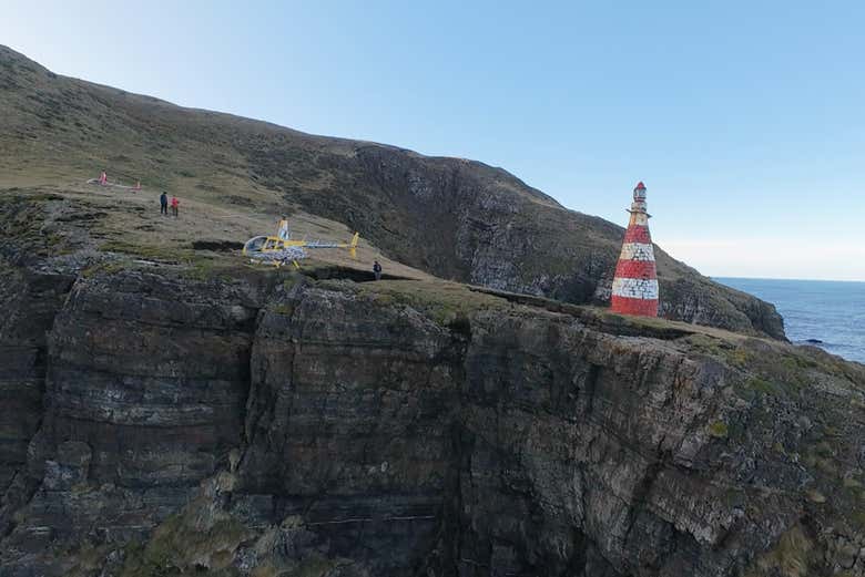 Durante o tempo livre no farol Cabo San Pío