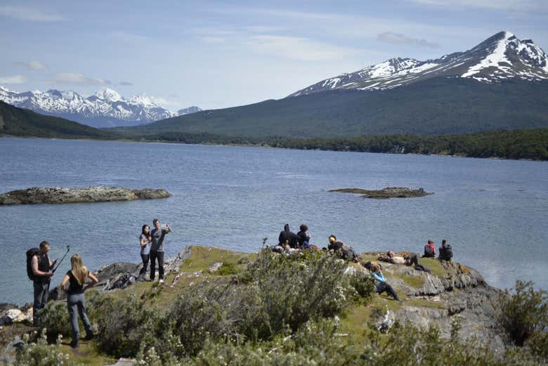 Admiring the landscapes of Tierra del Fuego