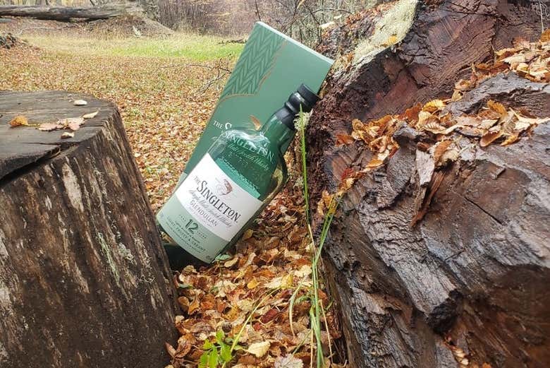 A bottle of Singleton Whisky