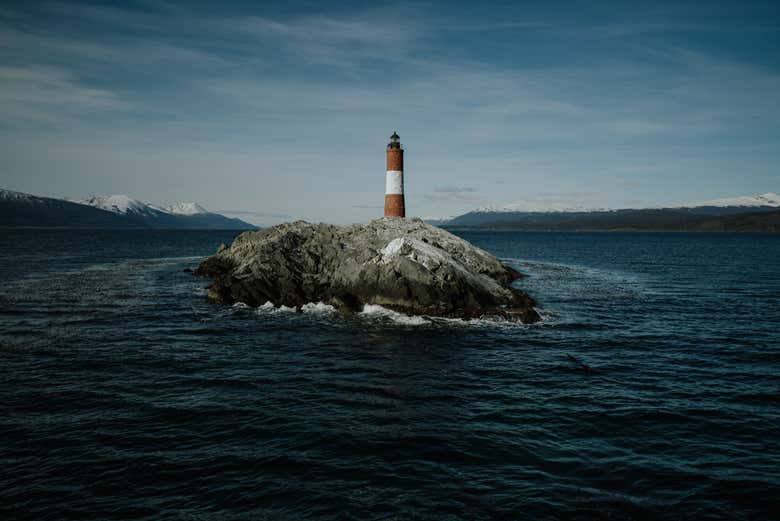 Um farol no Canal Beagle