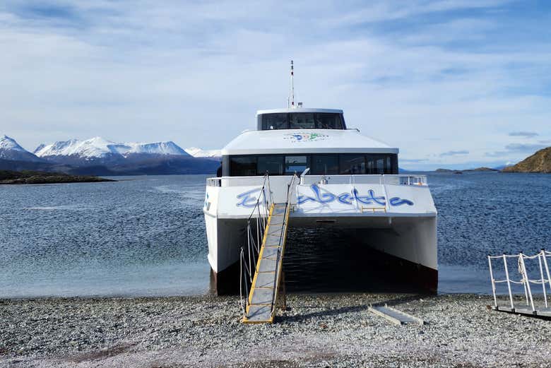 Pronto para entrar no barco!