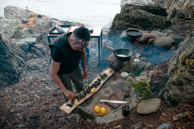 Enjoy lunch at the Beagle Channel