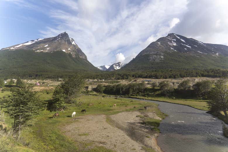Veremos la majestuosidad de las montañas fueguinas