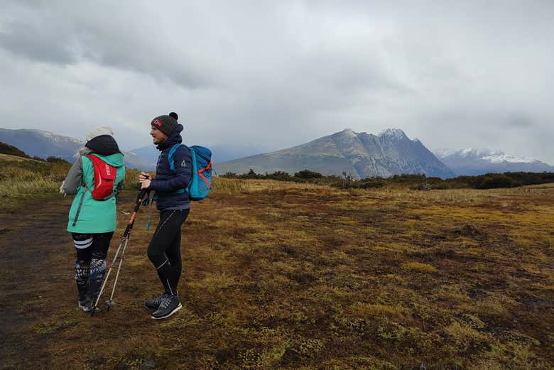 Hiking towards the summit