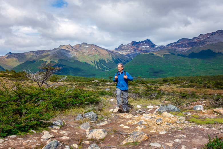 Disfrutando de la ruta de trekking por Tierra del Fuego