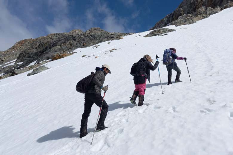 Disfrutando de la ruta de trekking
