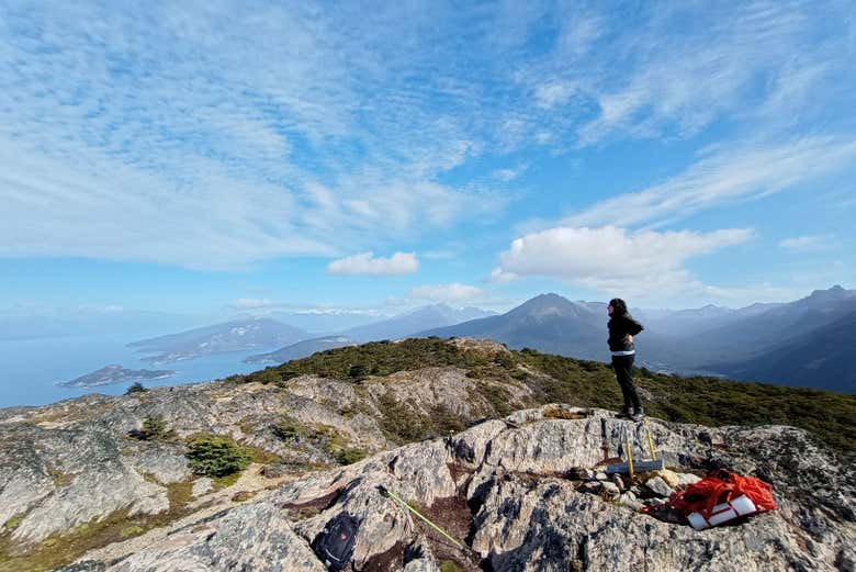 Desfrutando de belas vistas