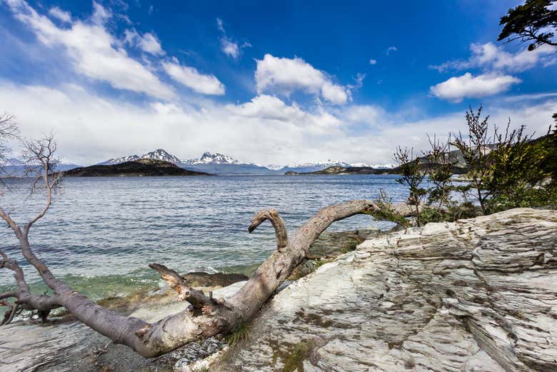 Vista del lago Roca