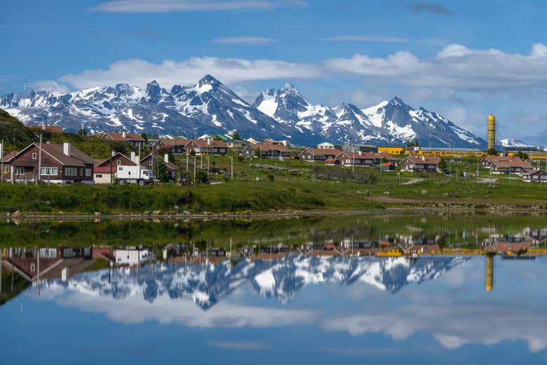 La vista de Ushuaia desde el barco