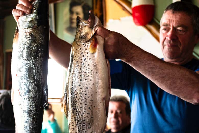 Degustaremos o peixe pescado no dia