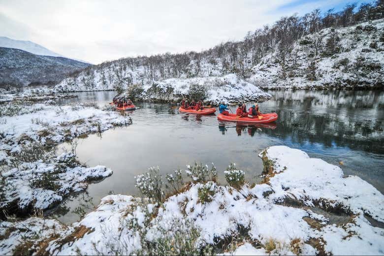 Remando durante la época invernal