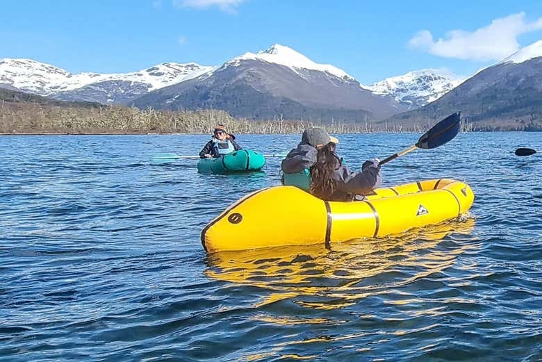 Packrafting no lago Fagnano