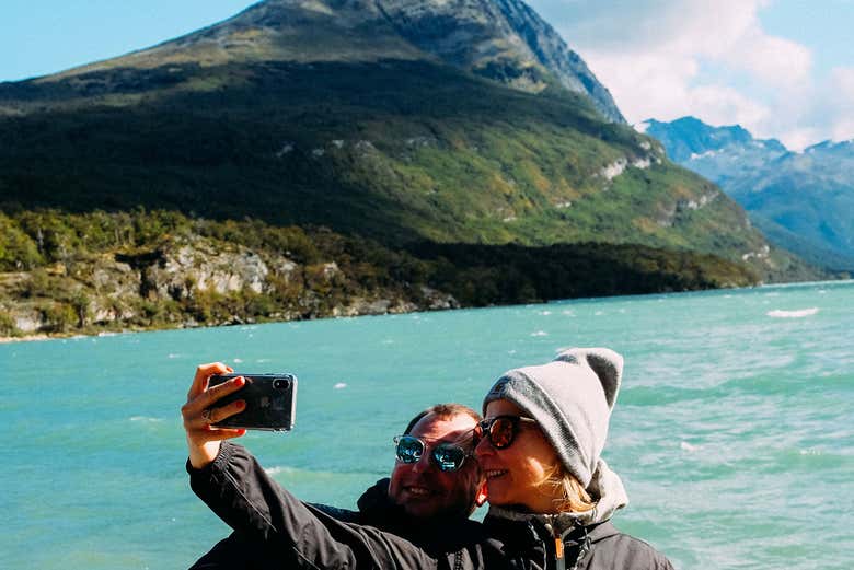 Selfie dans le parc national de la Terre de Feu