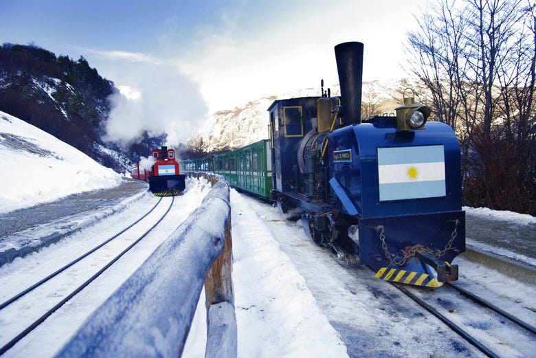 El Tren del Fin del Mundo en invierno