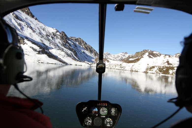 As vistas durante o voo
