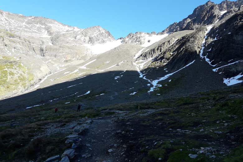 El imponente glaciar Martial