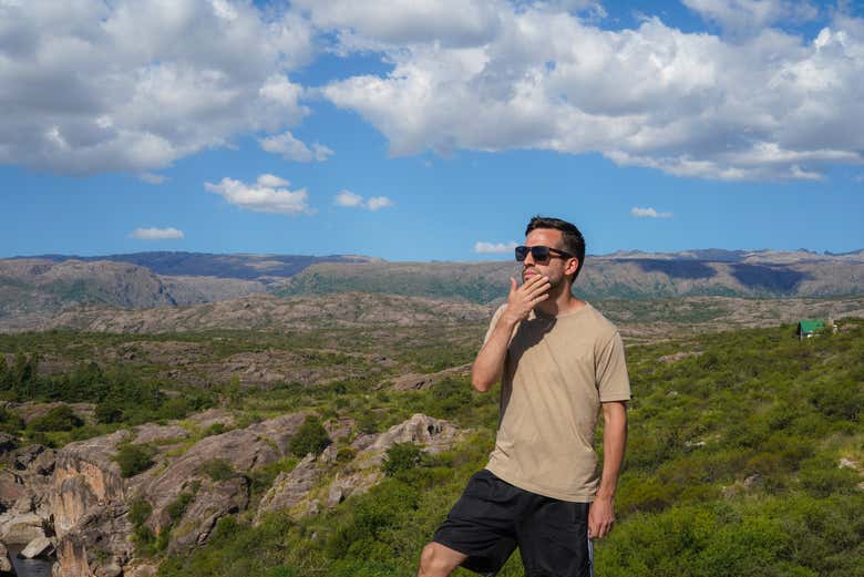Admiring the beautiful Argentinian landscapes