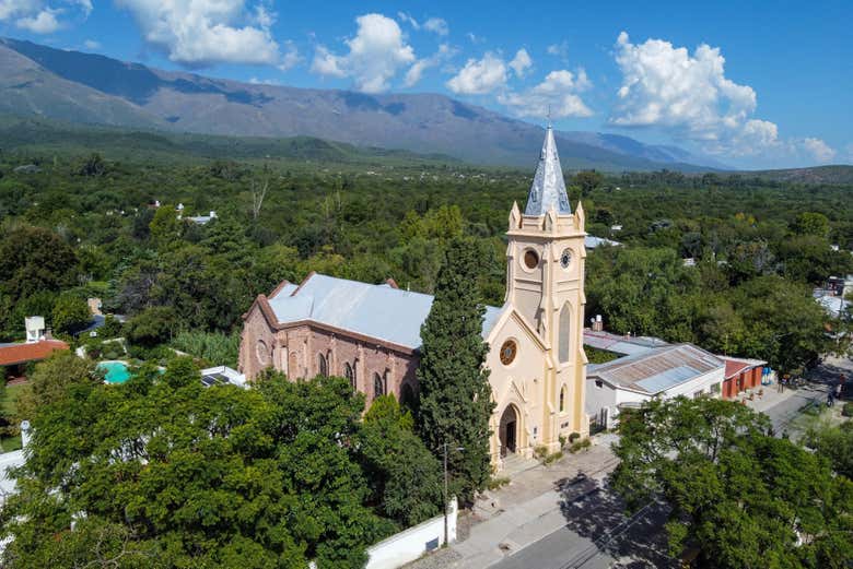 Vue aérienne de l'église de San Francisco Javier