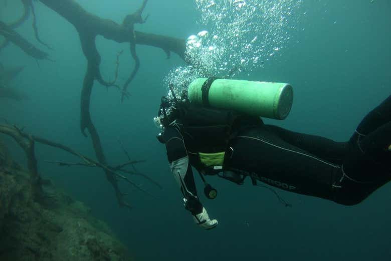 Exploration des fonds du lac Correntoso