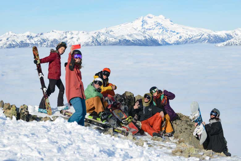 Desfrutando no Cerro Bayo