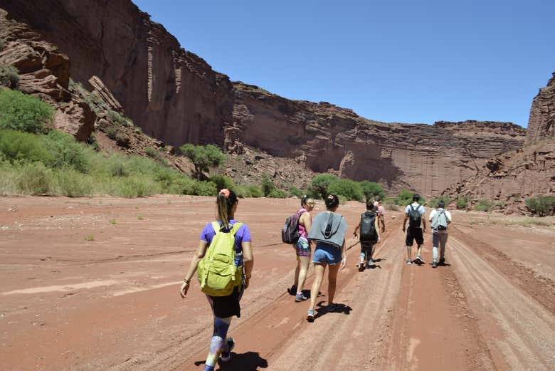 Ruta de trekking por el cañón de Talampaya