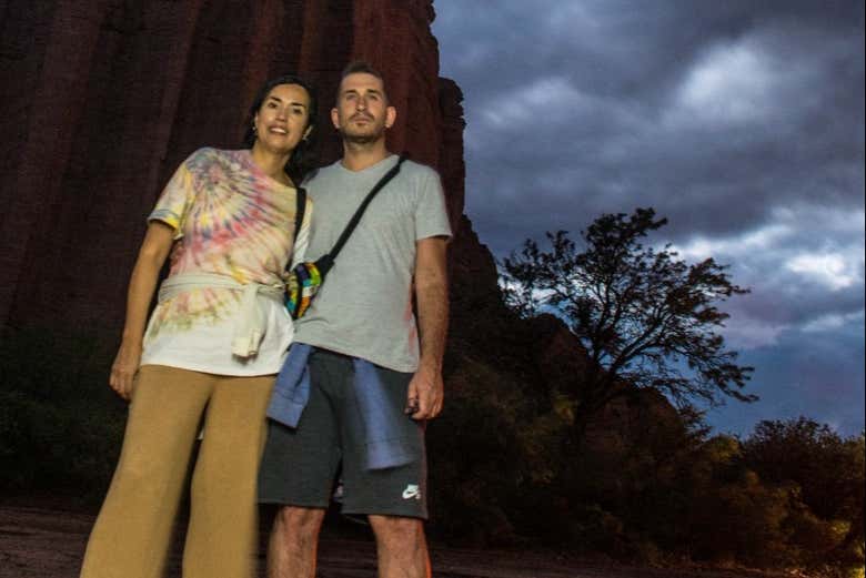 Visitando o parque Talampaya à noite