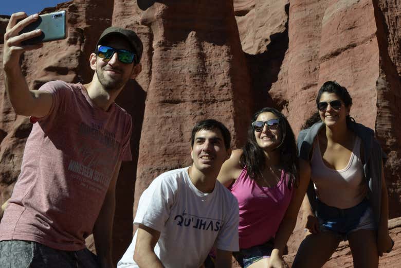 Tirando uma selfie em Talampaya